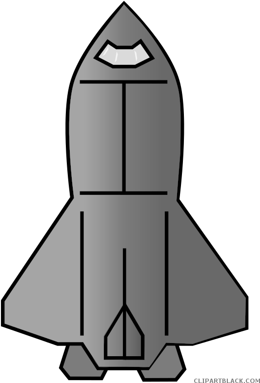 Spaceship Transportation Free Black White Clipart Images - Spaceship Clipart (566x800)