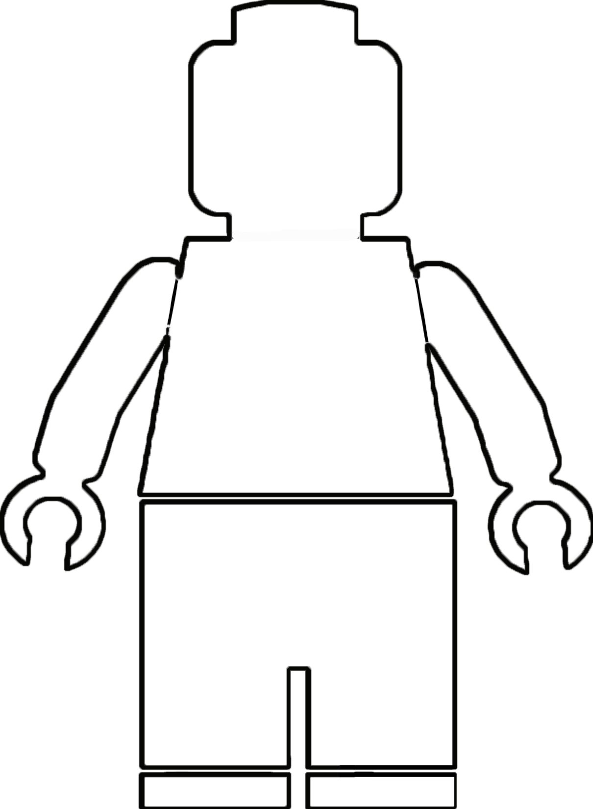 Lego Man The Nifty Nerd Legoman - Lego Cake Template (1210x1650)
