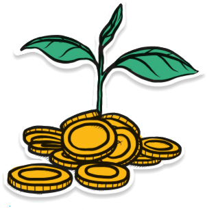 Money Investment - Clip Art Black And White Coin (360x360)