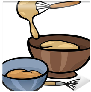 Dough Knead Clip Art Illustration Wall Mural • Pixers® - Mixing Bowl Cartoon (400x400)