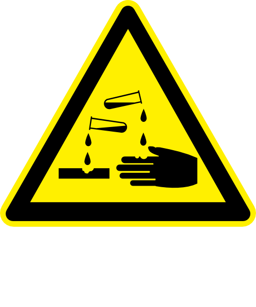 Hazard Clip Art At Clker Com - Corrosive Symbol Png (498x597)