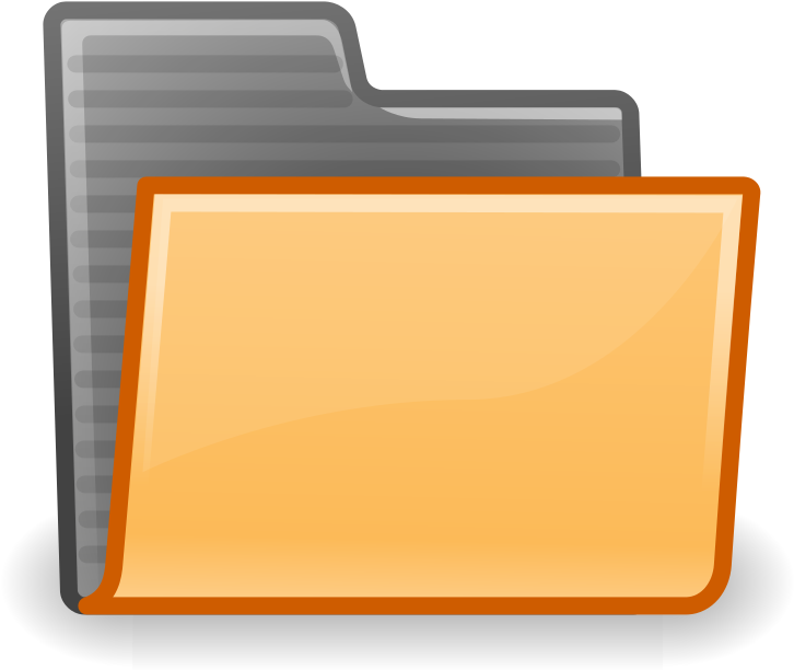 Clipart Black And White Download Orange Svg Wikimedia - Folder (768x768)