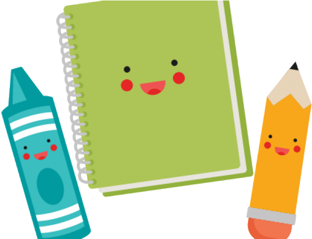 Folders Clipart Teacher Supply - Cute School Supplies Clipart (640x480)