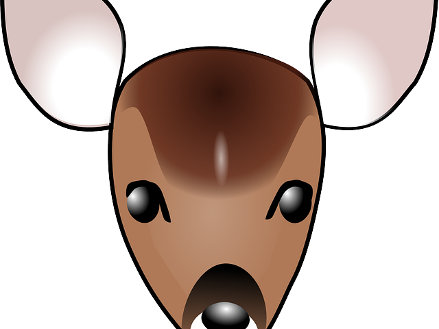 Buck Clipart Mouse Deer - Deer Head Cartoon (640x480)