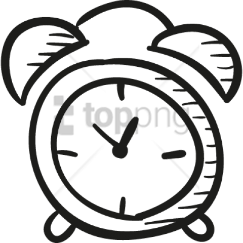 Free Alarm Clock Drawing Image With Transparent Background - Alarm Clock Drawing Easy (480x480)