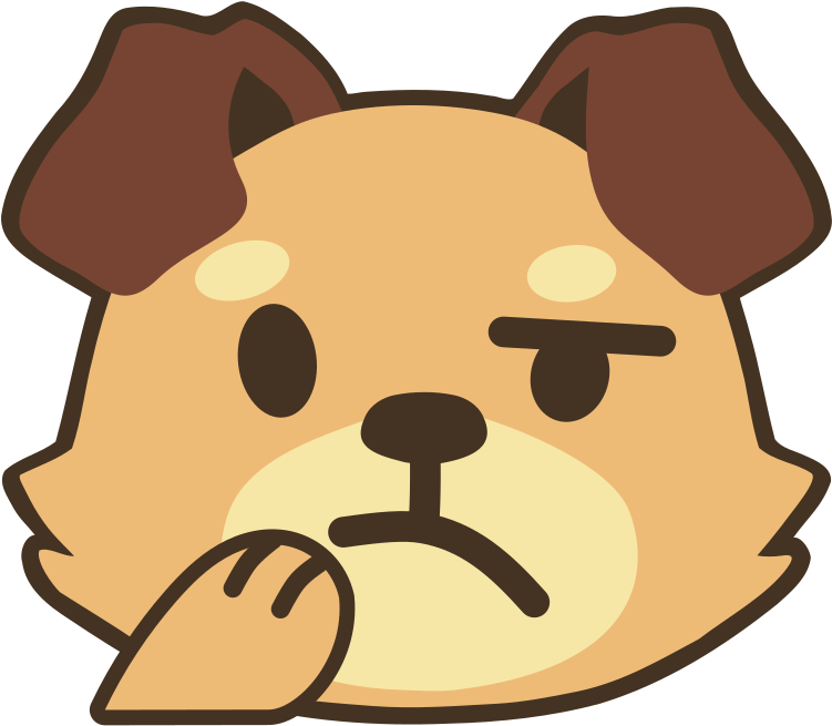 Thinking Face But It's A Brown Dog - Thinking Face But It's A Brown Dog (760x760)