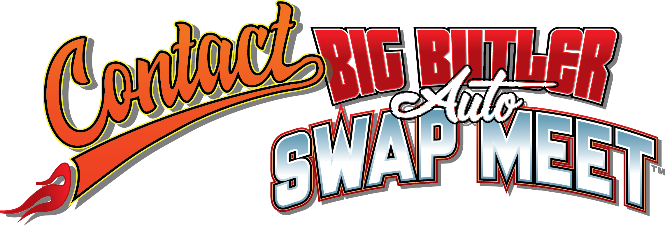 Big Butler Auto Swap Meet Contact - Graphics (2281x777)