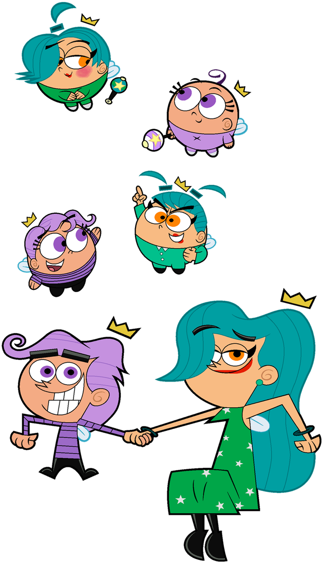Poof And Sunny Babies To Adults By Zartist2017 - Fairly Oddparents Adult Po...