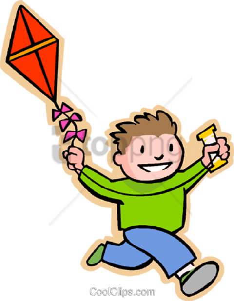 Free Png Boy With A Kite Royalty Free Vectorillustration - Fly A Kite (480x618)