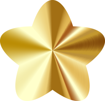 Gold Cuteness Symmetry Abstract Art - Clip Art (354x340)