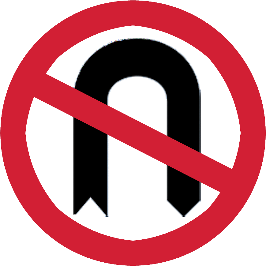 Sing Nouturn - Road Sign No U Turn Png (869x869)