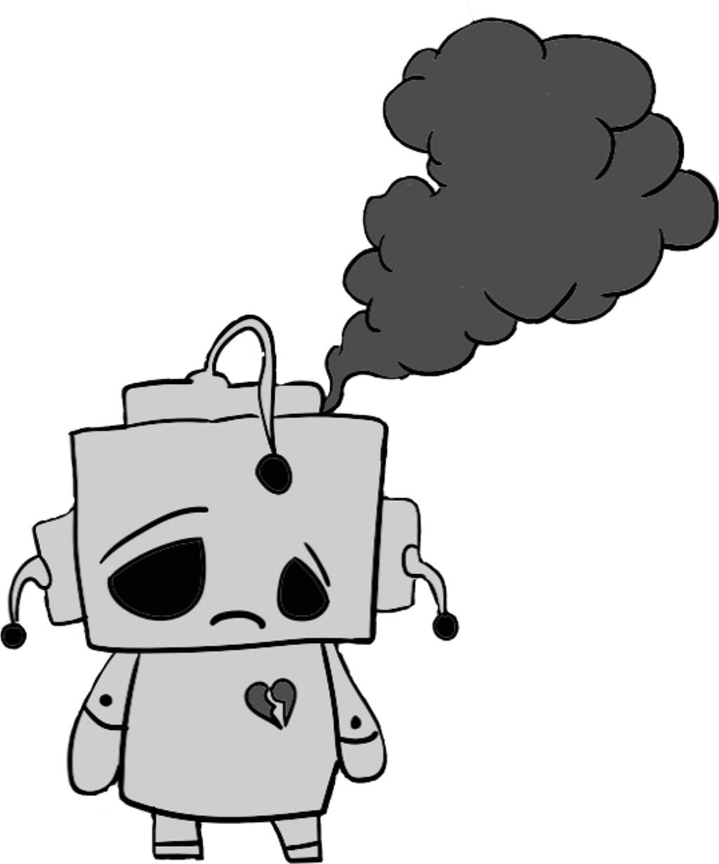 #cute #kawaii #robot #sad #nointernet - Cute Sad Robot (1024x1231)