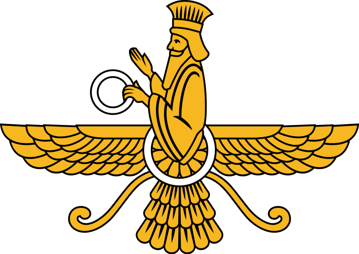 File - Faravahar Emblem - Svg - Zoroastrianism Symbol (707x500)
