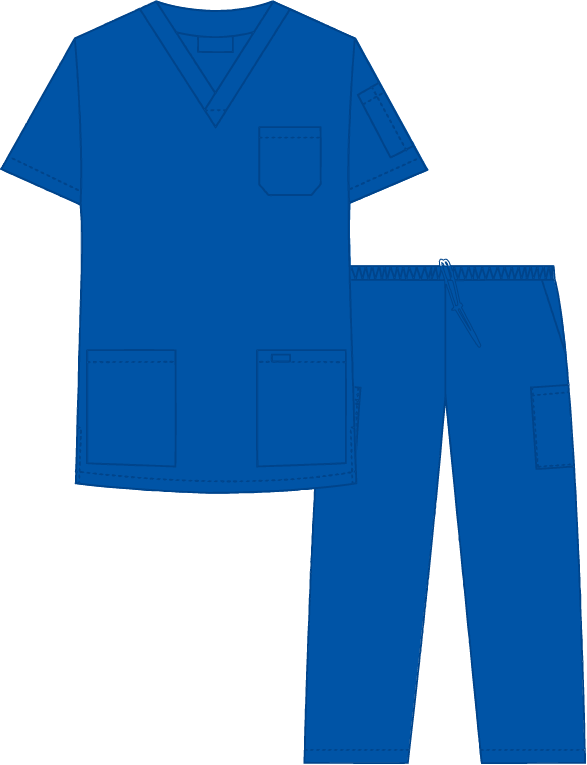 Royal Blue - Scrub Suit Navy Blue (587x765)