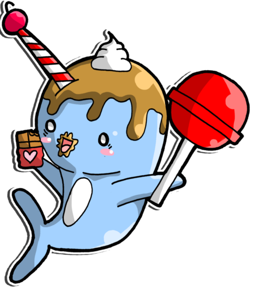 Candy, Narwhal, And Sweets Image - Candy Narwhal (500x567)