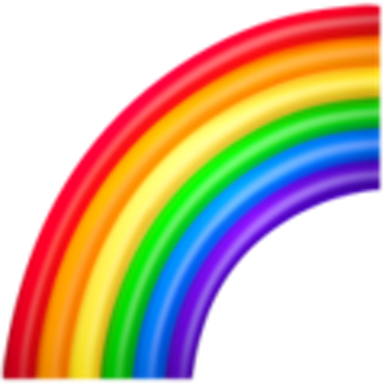 Rain Bow - Ios Rainbow Emoji Png (540x540)