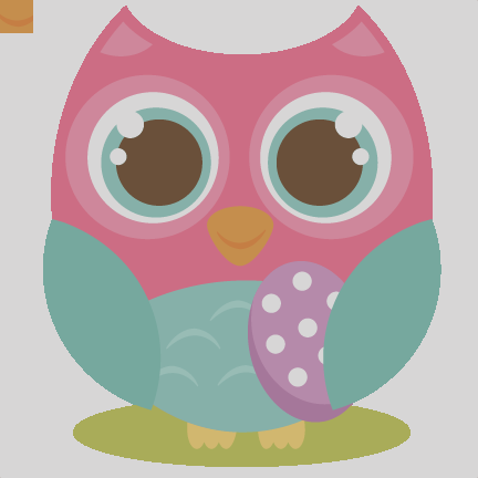 Clip Art Easter Owl Svg Cutting File Cute Owl Clipart - Clipart Png Owl Pink And Grey (432x432)