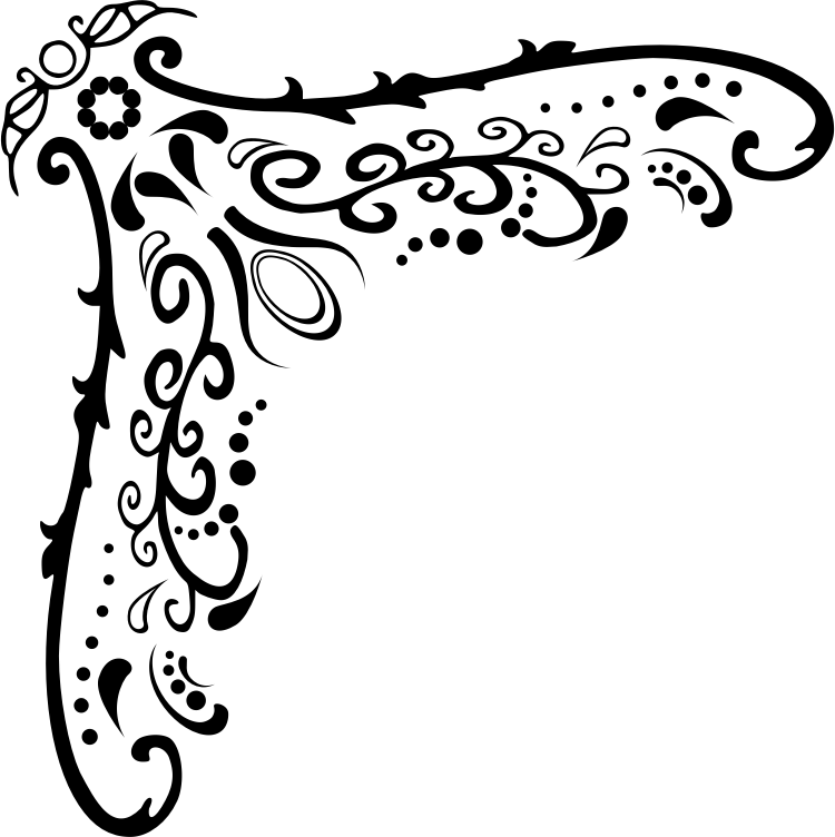 Clipart Flourish Medium Image - Free Clipart Corner Flourish (750x752)