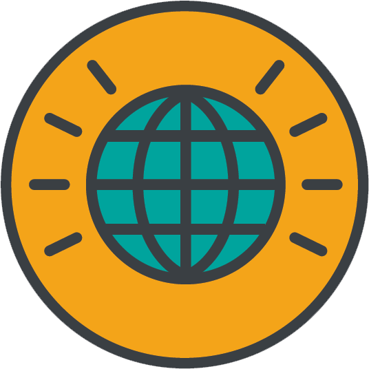 Key - Globe Icon Png Black (536x536)