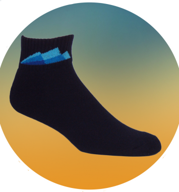 Moxy Socks Black With Pink Full-cushion The Blizzard - Sock (355x381)