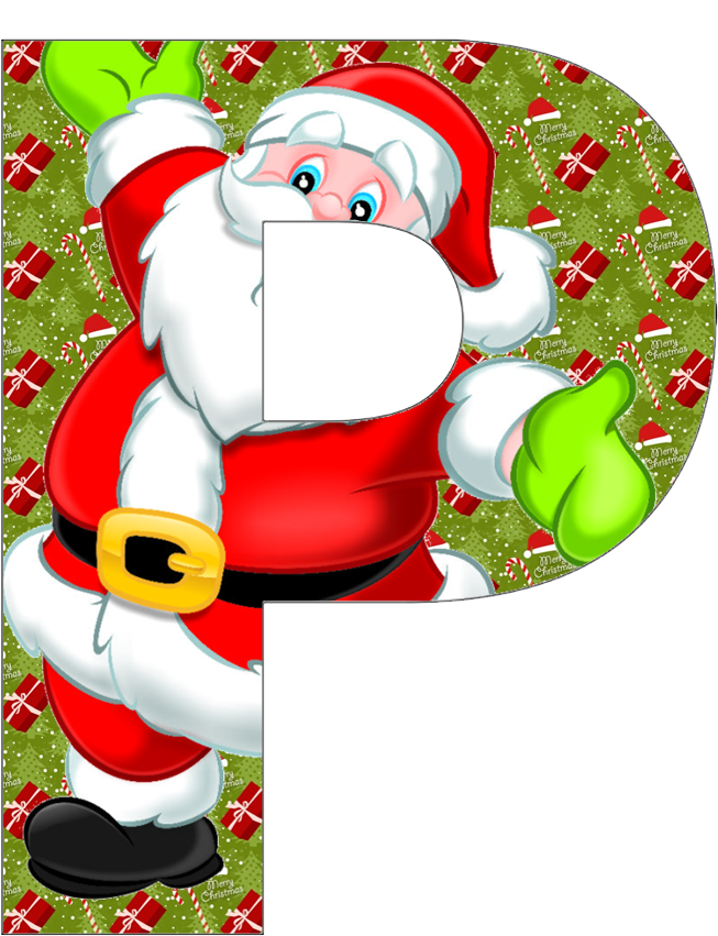 Ch B *✿* De Katia Artes - Christmas Alphabet Letter P (720x960)