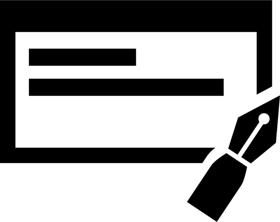 Cheque Clipart Checks Computer Icons Bank - Check Book Icon (899x714)