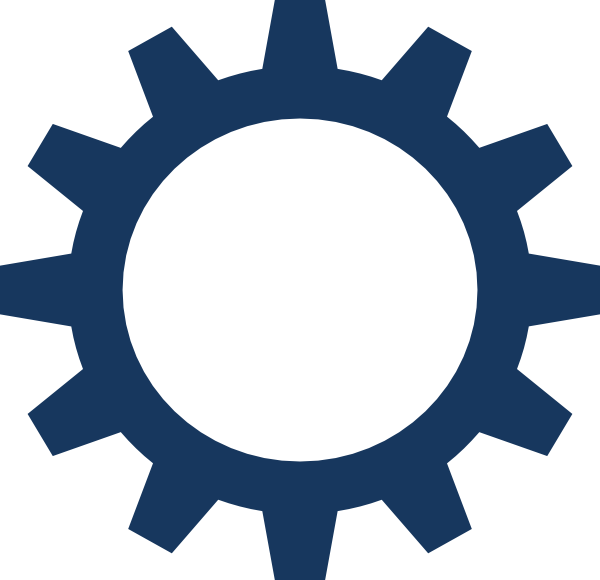 Black And White Gear Vector (600x580)