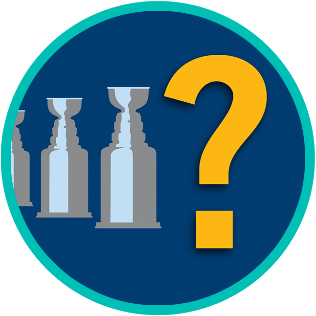 A Question Mark Sits At The Head Of A Row Of Trophies - Blue Biscuit Studios (646x646)