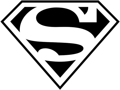 Black Superman Logo Free Cut Out Png Images - Superman Logo (400x303)