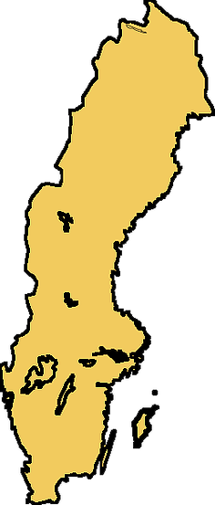 Map Of Sweden Clip Art Hight - Karta Sverige (236x553)