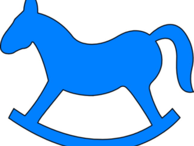 Blue Clipart Rocking Horse - Rocking Horse Clip Art (640x480)