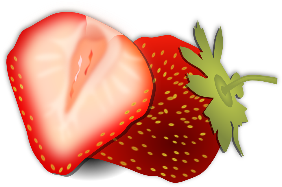 Net » Clip Art » Strawberry Super Duper Svg - Strawberry Slices Clip Art (999x649)