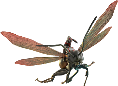 Marvel Ant-man On Flying Ant Collectible Figure By - Ant Man On Ant Png (480x350)