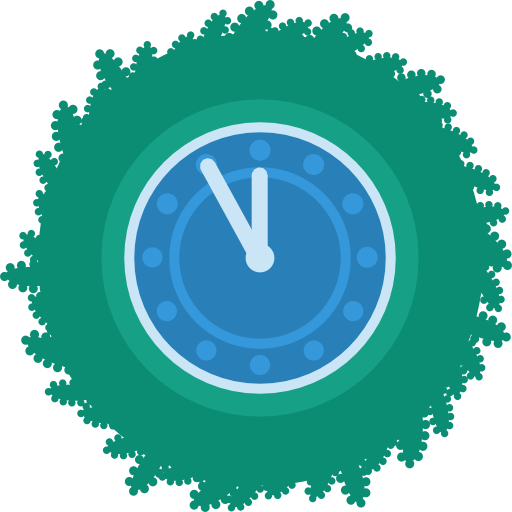 Clock Icon - Christmas Wreaths Png Illustration (512x512)