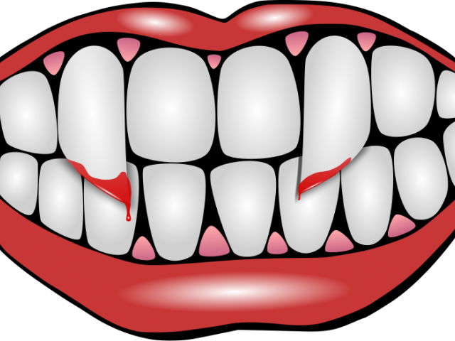 Fangs Clipart Transparent - Tooth Clipart (640x480)