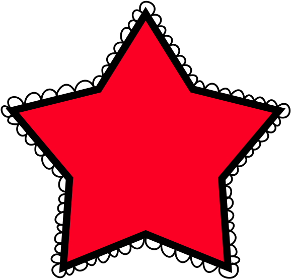 Image Of Red Star - Polka Dot Star Clip Art (614x605)