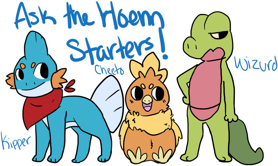 Ask/dare The Hoenn Starters By Askalola - Cartoon (1024x576)
