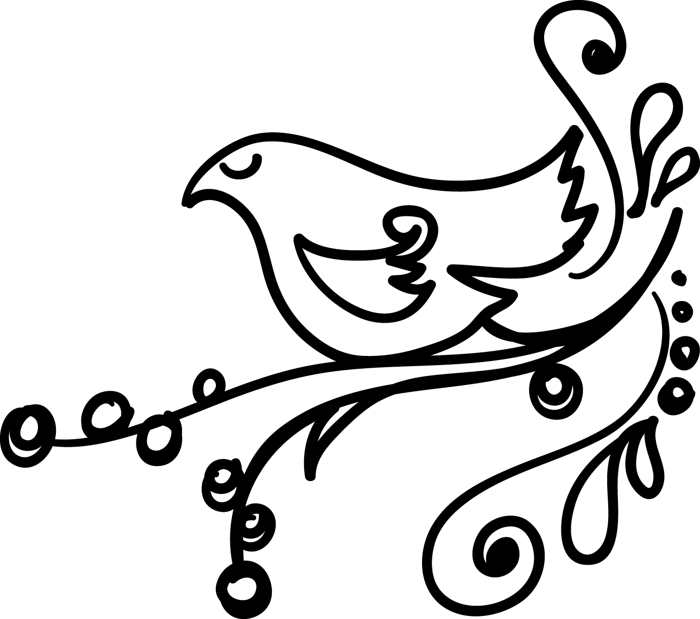 Rhonna Has Been Gracious Enough To Share With Us A - Bird Doodle Transparent (1365x1207)