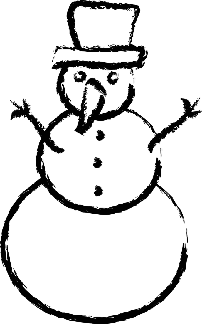 Kate Has Provided An Adorable Snowman Doodle For Each - Cartoon (688x1100)