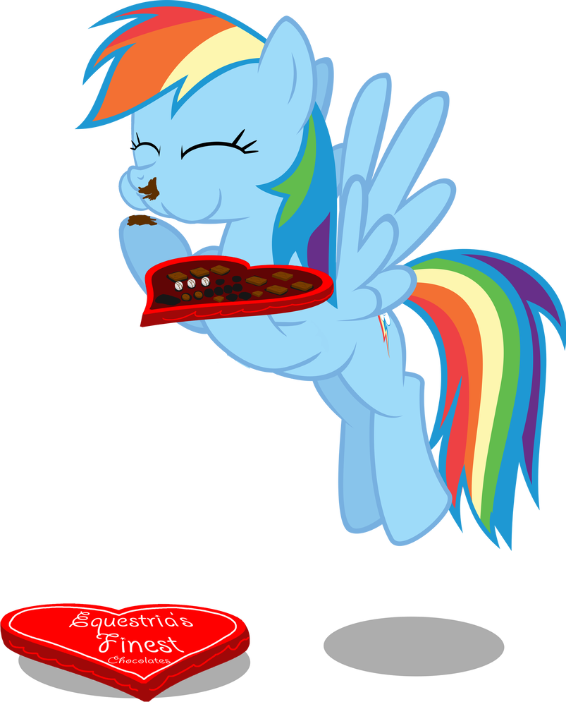 Dashie's Chocolate Gift By Shutterflyeqd - Rainbow Dash Chocolate Valentine (803x995)