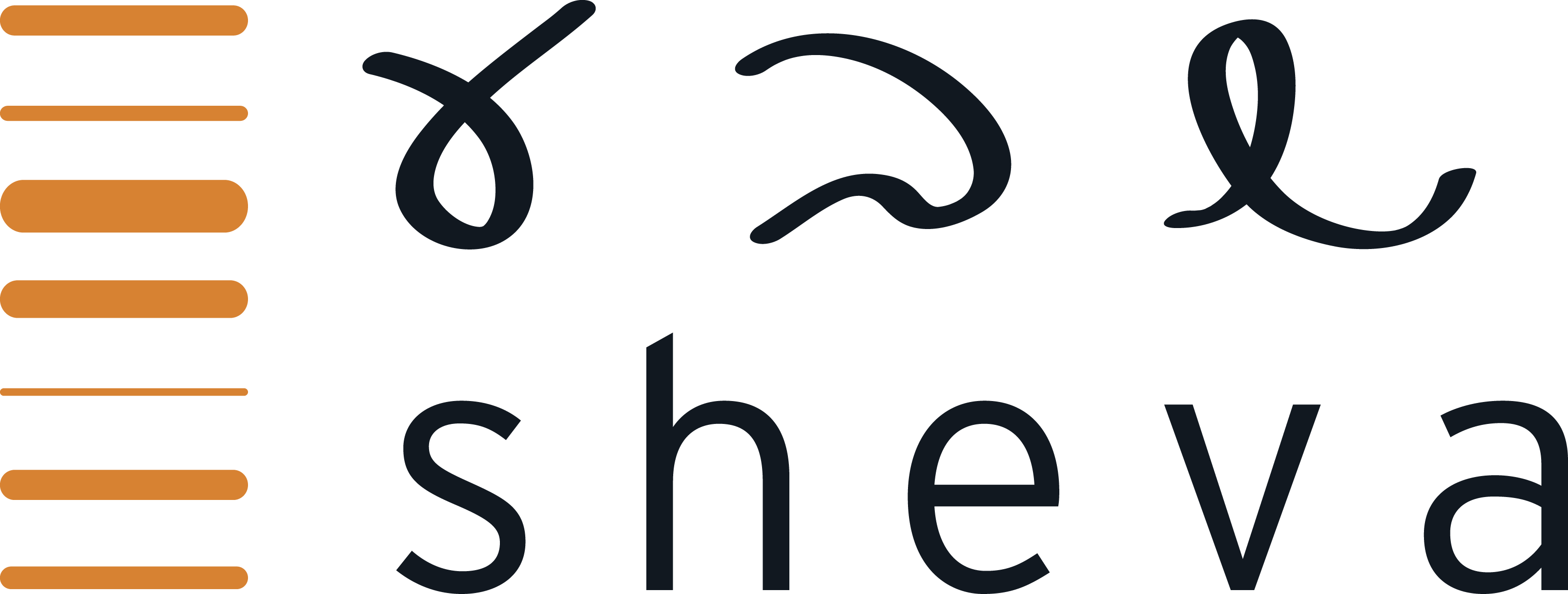 Sheva Is An Initiative Of The Sheva Logo Blck - Sheva Jcca (3212x1219)