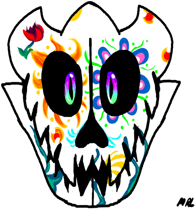 Day Of The Dead - Gaster Blaster Day Of Dead (939x851)