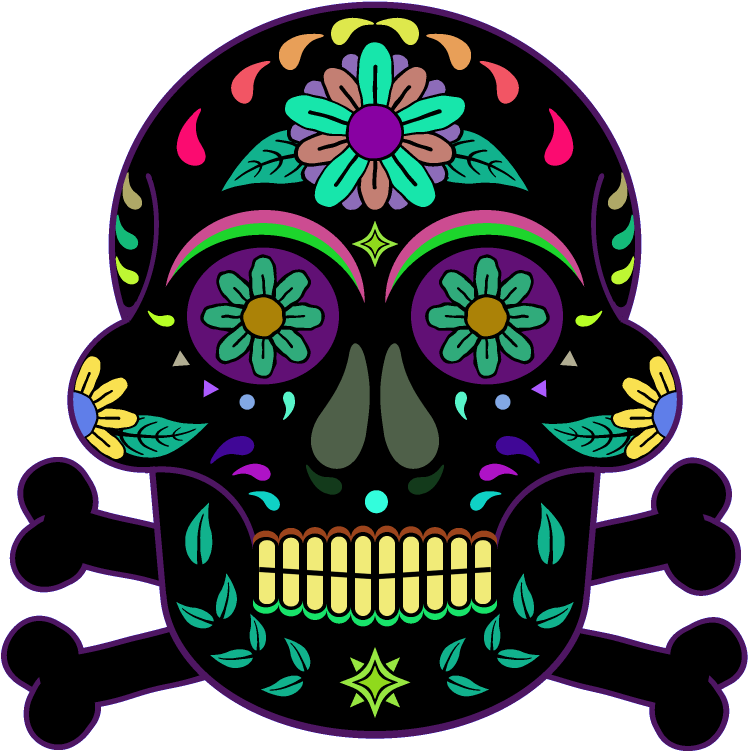 Day Of The Dead 800 X 800 Png Transparent - Skull (800x800)