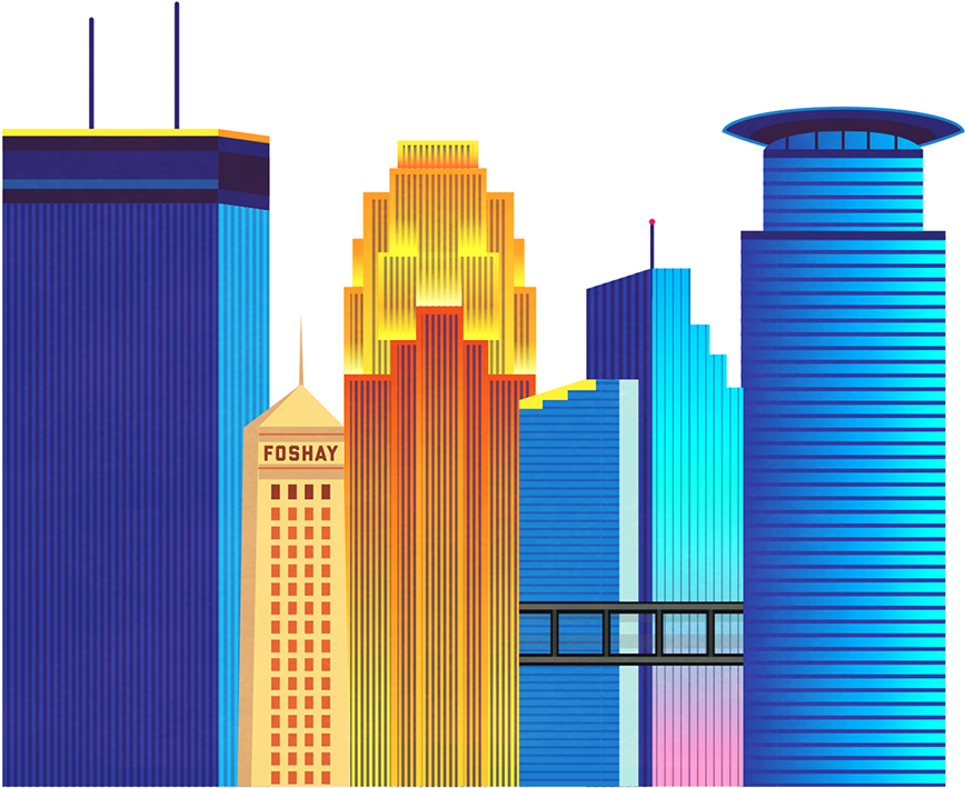 Skyline Clipart Skyline Minneapolis - Skyscraper (1200x738)