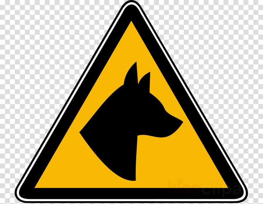 Caution Dogs Sign Clipart German Shepherd Warning Sign - Hazard Sign Black And White (900x700)