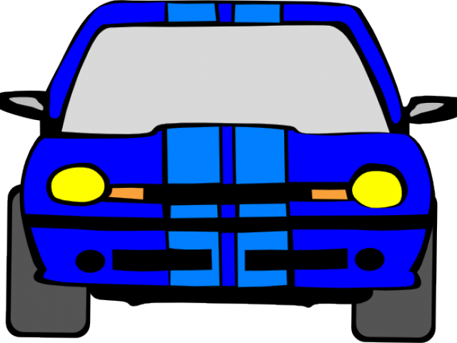 Blue Car Clipart Front Car - Race Car Clipart Front (640x480)