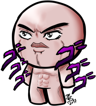 Menacing Jojo Transparent - Jojo Binding Of Isaac (400x482)