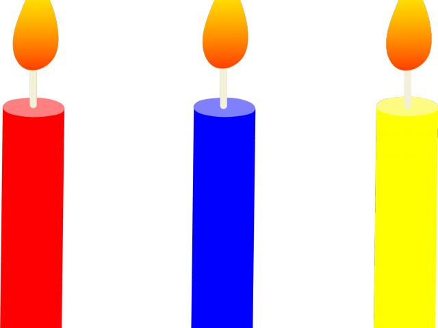 Birthday Candles Clipart Melted - Clip Art Birthday Candle (640x480)
