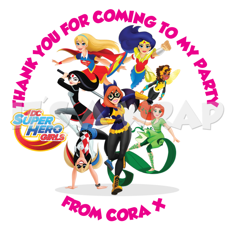 Dc Superhero Girls Sweet Cone Stickers - Dc Heroes Super Girls (870x870)