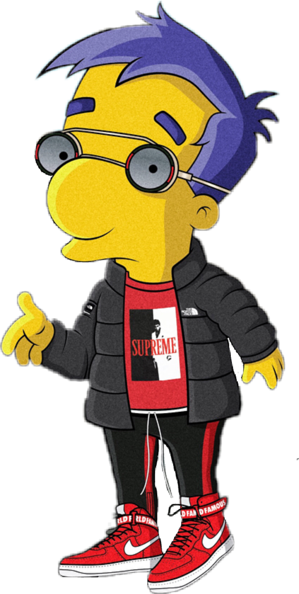 Simpson Sticker - Bart Simpson Supreme (1024x2033)
